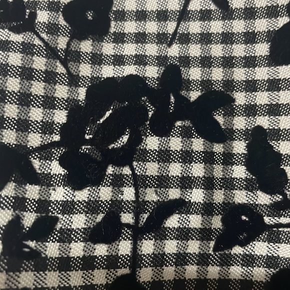 Marmellata 5 black plaid floral rose detailed dressy dress euc worn once - Picture 8 of 10